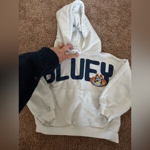 Zara Kids White Hoodie with Blue Text